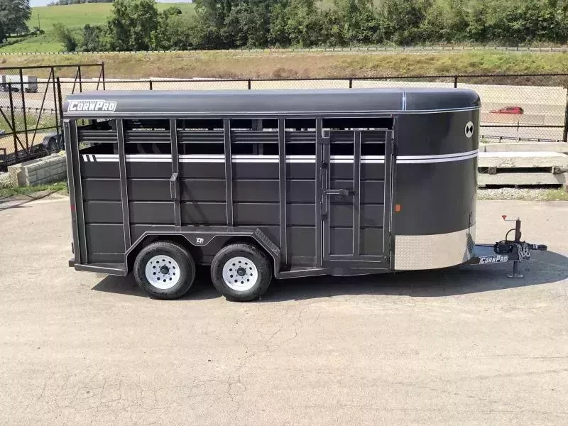 2025 CornPro Stock / Stock Combo Trailer 9990 GVW 16' 9990# GVW Livestock Trailer SB16-7S-10K