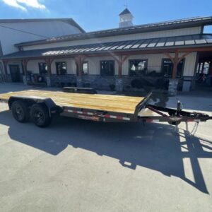 2025 H&H Car / Racing Trailer 9990 GVW 7×20′ Manual Tilt Car Hauler Trailer 9990# GVW H8220MX-100