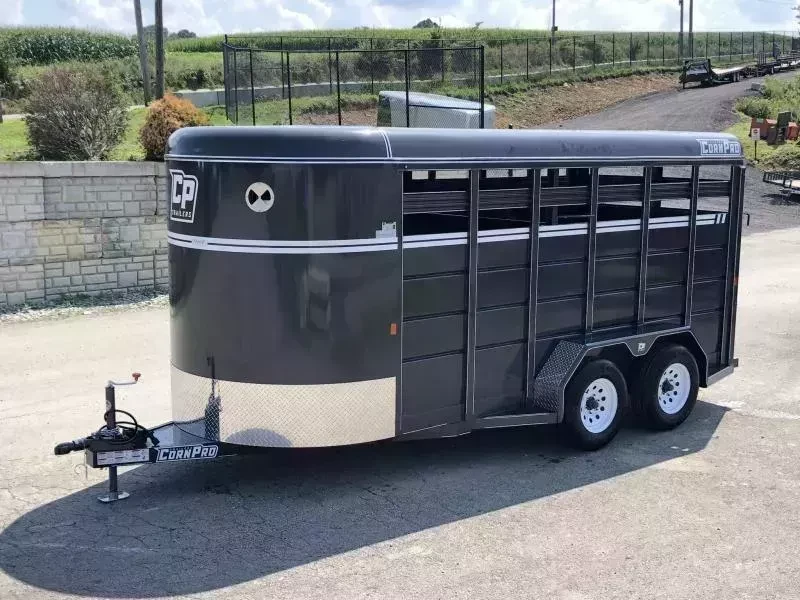 2025 CornPro Stock / Stock Combo Trailer 9990 GVW 16' 9990# GVW Livestock Trailer SB16-7S-10K - Image 3