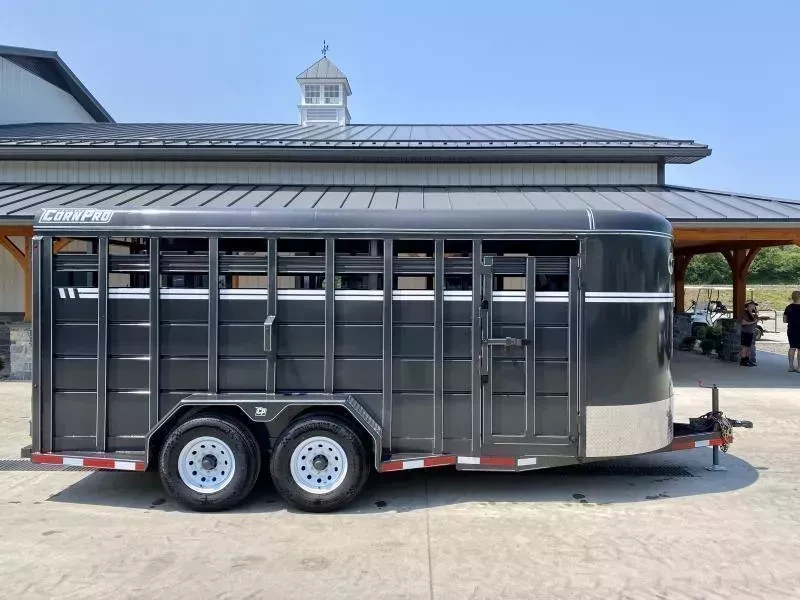 2026 CornPro Stock / Stock Combo Trailer 12000 GVW 7x18' Livestock Trailer 12000# GVW SB18-7H - Image 2