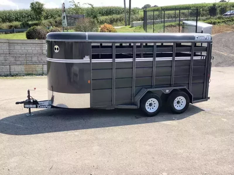 2025 CornPro Stock / Stock Combo Trailer 9990 GVW 16' 9990# GVW Livestock Trailer SB16-7S-10K - Image 4