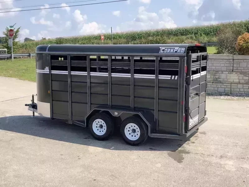 2025 CornPro Stock / Stock Combo Trailer 9990 GVW 16' 9990# GVW Livestock Trailer SB16-7S-10K - Image 5