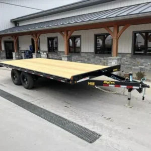 2026 Big Tex Trailers Flatbed Trailer 14000 GVW 102×18′ Flatbed Deckover 14000# GVW 14OE-18STA-S8BK