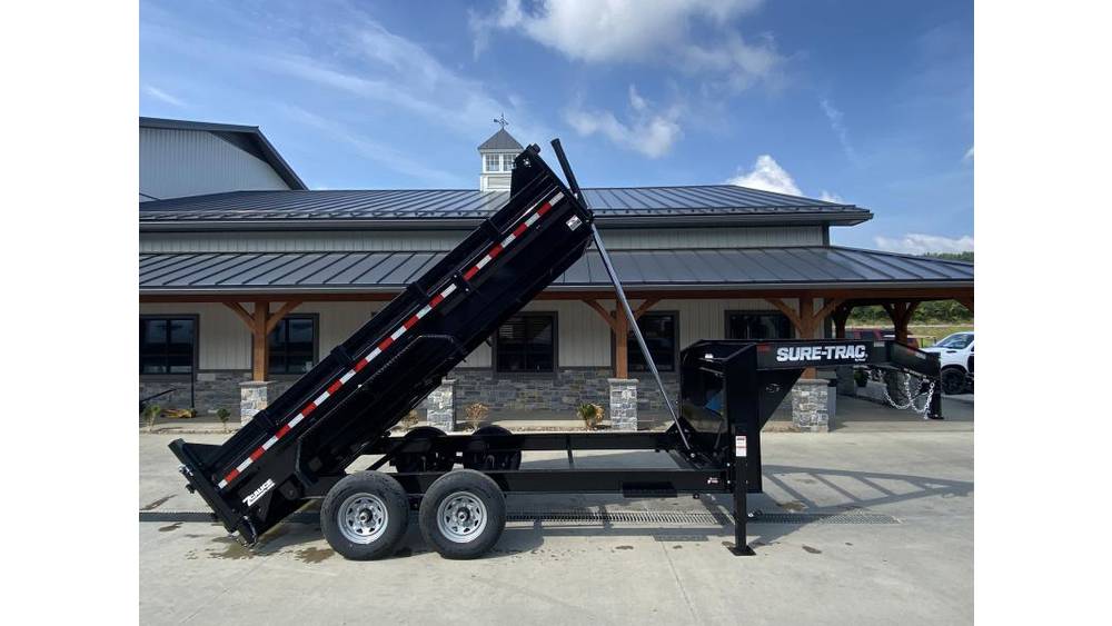 2026 Sure-Trac ST-BTL8214-154G Gooseneck Dump Trailer – 7x14, 15,400 GVWR, Telescopic Hoist, Pro Series - Image 3