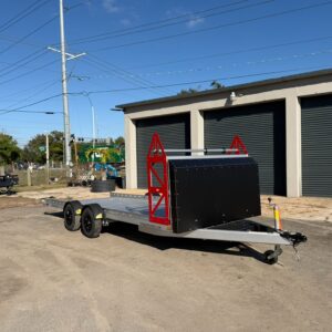 New 2026 Futura 7 x 20 Aluminum Lowering Car Trailer 7k GVWR