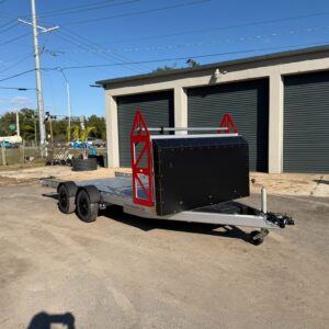 New 2026 Futura 7 x 16 Aluminum Lowering Car 7k Trailer
