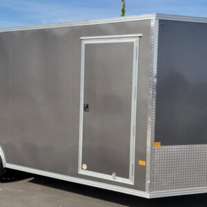 8.5X20 ALUMINUM CAR HAULER WITH SM ESCAPE DOOR