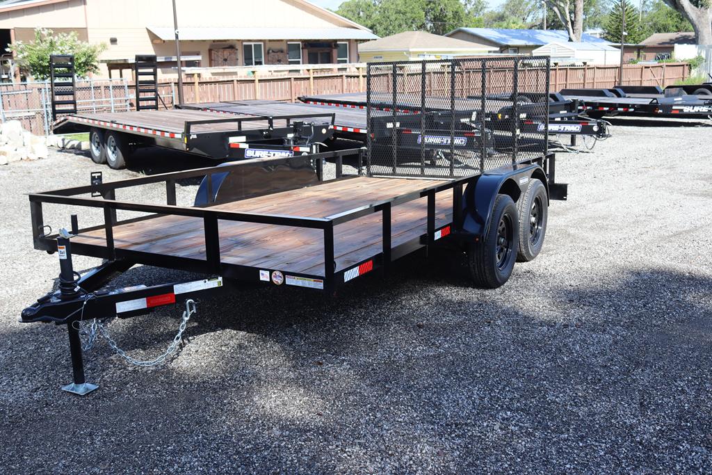 2025 7×14 Heavy Duty Tandem Axle Utility Trailer – 7K, Dexter Axles, Black